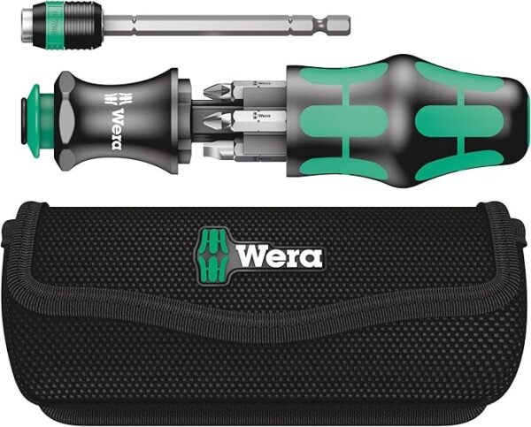 Wera Compact Tool Set "Kraftform 20" with Pouch, SL/PH/PZ, 7 Pieces, Silver