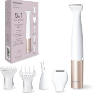 Panasonic ES-WM31 in 1 Body & Bikini Kit, Women's Hair Remover, Ladies Shavers, Bikini Trimmer, 5 Attachments