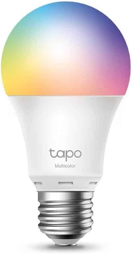 Roll over image to zoom in VIDEO Energy efficiency label Tapo Smart Bulb, E27 Multicolor Smart Light Bulb, 8.3W, Works with Amazon Alexa(