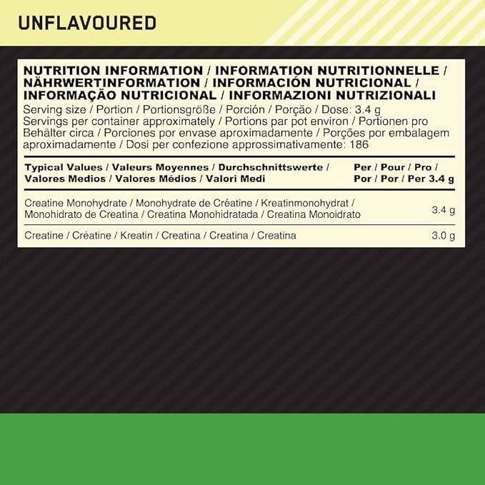 Optimum Nutrition Micronised Creatine Powder, 100% Pure Creatine Monohydrate Powder for Performance and Muscle Power,