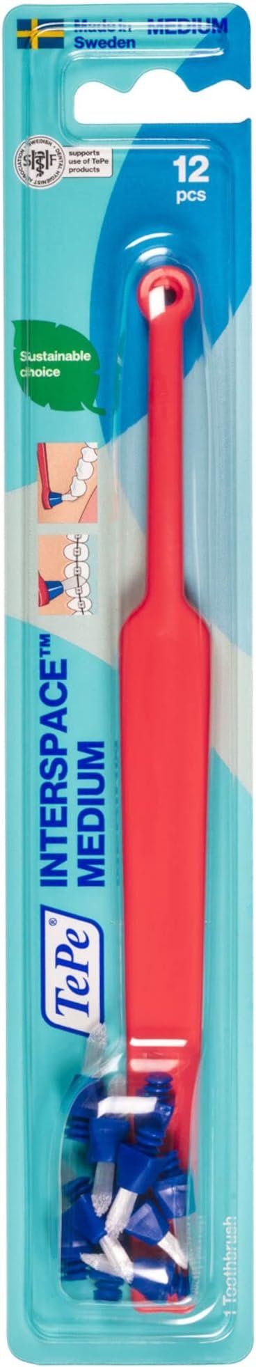 TePe Interspace Brush (medium) With 12 Heads