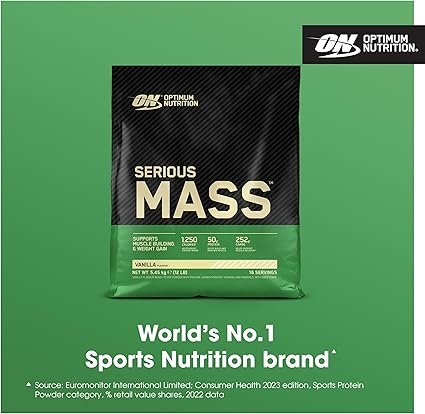 Optimum Nutrition Serious Mass Protein Powder with Creatine, Glutamine,