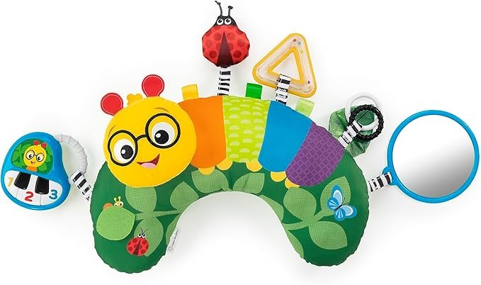 Baby Einstein, Cal-a-Pillow, Tummy Time Activity Pillow, Multisensory, Cal The Caterpillar, Ages 0+ Months