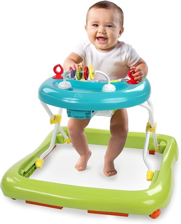 Bright Starts Giggling Safari Walker with Easy Fold Frame for Storage, Ages 6 Months +
