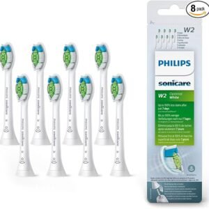 Philips Sonicare Original W2 Optimal White Standard Sonic Toothbrush Heads - 8 Pack in White