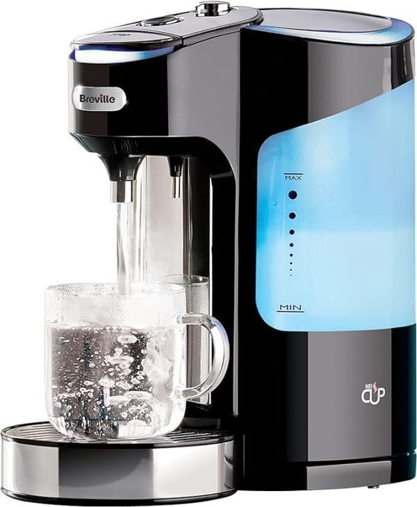 Breville HotCup Hot Water Dispenser | 2.0L with 3kW Fast Boil & Variable Dispense | Energy-efficient use | Gloss Black [VKJ318]