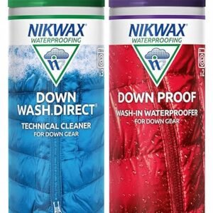 Nikwax Down Wash.Direct and Down Proof, for Cleaning and Waterproofing Down Clothing, Gear, Sleeping Bags, Twinpack, 2x 300ml