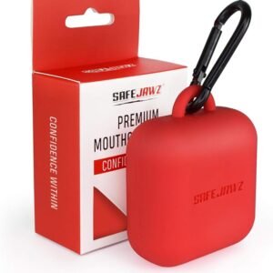SAFEJAWZ Premium Mouthguard Case with Carabiner Clip.