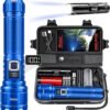 Blukar Torch Rechargeable, Torches LED Super Bright Flashlight, Adjustable Focus, 5 Modes, 5000 mAh Long Lasting