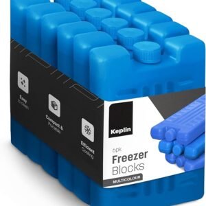 KEPLIN Freezer Blocks for Cooler Bags - Reusable Ice Packs for Lunch box, Travel, Picnic, and Outdoor Activities Multicolour (6 Pack)