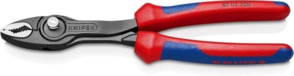 KNIPEX Twingrip Slip Joint Pliers, 200 mm, 4-22 mm, Front Grip and Side Grip Function, Box Joint with Push Button, Gripping Pliers, 82 02 200
