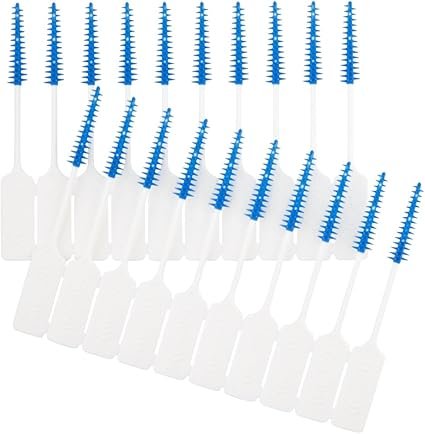 UltraDEX Wire Free Interdental Brush, Wire Free Flexible Floss Aid, Fluoride Coated, Medium/Large 20 Pack White