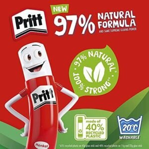 Pritt Glue Stick, Safe & Child-Friendly Craft Glue for Arts & Crafts Activities, Strong-Hold adhesive for School & Office Supplies, 5x11g Pritt Stick