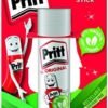 Pritt Glue Stick, Safe & Child-Friendly Craft Glue for Arts & Crafts Activities, Strong-Hold adhesive for School & Office Supplies, 1x43g Pritt Stick, white
