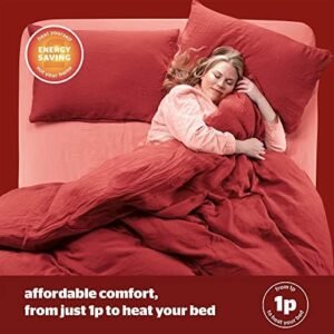 Silentnight Comfort Control Electric Blanket Double - Heated Electric Underblanket with 3 Heat Settings, Fast Heat Up, Overheat Protection and Easy Fit Straps - Machine Washable - Double 135x120cm