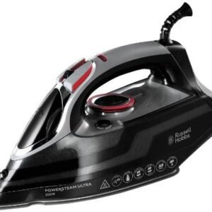Russell Hobbs Power Steam Ultra Iron, Ceramic Non-stick soleplate, 210g Steam Shot, 70g Continuous steam, 350ml Water Tank, Self-clean, Anti-calc & Anti-drip function, 3m Cord, 3100W, 20630