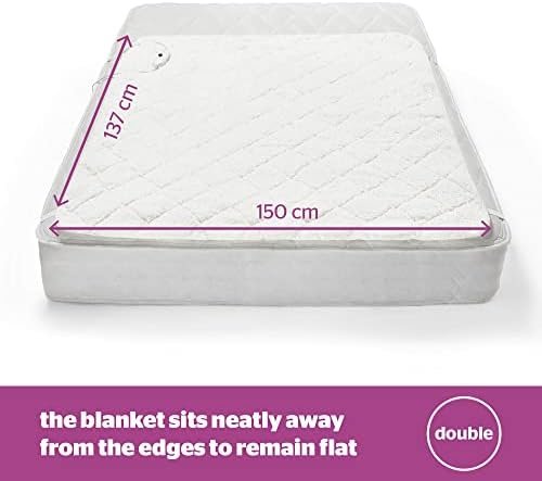 Silentnight Teddy Fleece Electric Blanket Double – Heating Underblanket with 3 Heat Settings, Easy Fit Elasticated Straps and Overheat Protection – Machine Washable - Double (120x135cm)
