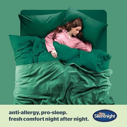 Silentnight Anti-Allergy Pillows 2 Pack – Soft Medium Support Anti Bacterial, Bed Hotel Pillows for Back, Stomach and Side Sleepers, White