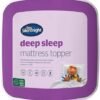 Silentnight Deep Sleep Single Mattress Topper - Best Thick Soft Comfy Toppers For Bed Caravan Campervan Sofa Beds - Machine Washable Hypoallergenic Bed Topper, White