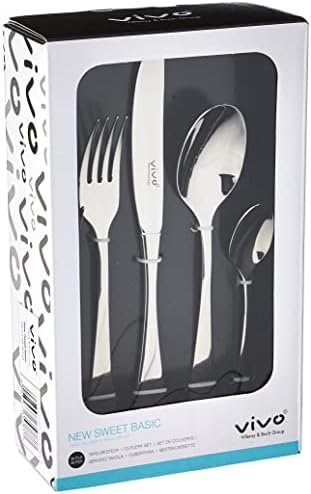 Vivo by Villeroy & Boch Group New Sweet Basic Cutlery Set 30 Pieces, Stainless Steel