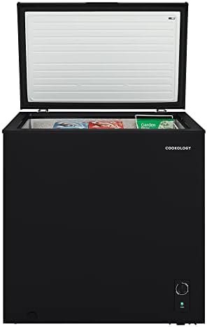Cookology CCFZ198BK Freestanding Chest Freezer - 198 Litre Capacity - Suitable for Outbuildings and Garages - Freezer and Refrigeration Modes - Easy Temperature Control - 4 Star Freezer Rating - Black