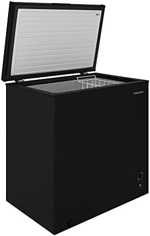 Cookology CCFZ198BK Freestanding Chest Freezer - 198 Litre Capacity - Suitable for Outbuildings and Garages - Freezer and Refrigeration Modes - Easy Temperature Control - 4 Star Freezer Rating - Black
