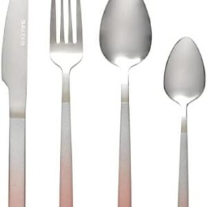 Salter BW10075CTK 16-Piece Stainless Steel Cutlery Set - Full Set Ombre Collection Flatware Service