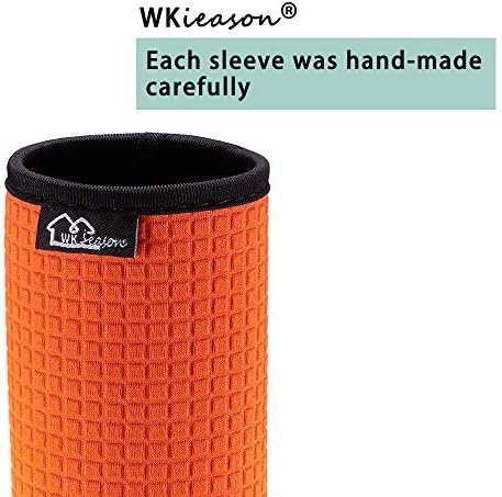 WK IEASON 12oz Standard Can Sleeves Insulators Holder Non-Slip Neoprene Can Cooler for Coco cola, White Claw and More(Green/Light Blue/Grey/Black)