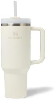STANLEY Quencher H2.0 FlowState Stainless Steel Vacuum Insulated Tumbler with Lid and Straw for Water, Iced Tea or Coffee, Smoothie and More, Cream, 40 oz