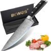 BEWOS 8.3-Inch Chef Knife, Professional Kitchen Knife, Ultra Sharp Chefs Knife Set, Premium Stainless Steel Chef’s Knives for Kitchen, Cooking Knife, Ergonomic Handle, Gift Box