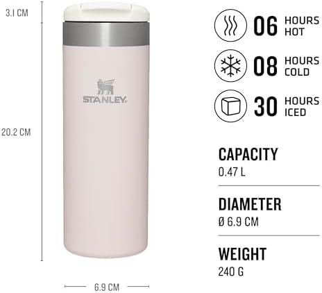 Stanley Aerolight Transit Travel Mug - Keeps 6 Hours Hot - 8 Hours Cold - Dishwasher Safe - Leakproof - Car Cup Holder Compatible - Thermos Coffee Mug