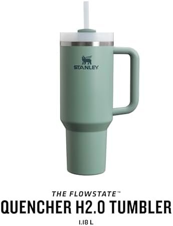 Stanley Quencher H2.0 FlowState Tumbler 1.2L - Cold For 11 Hours - Iced For 48 Hours - Water Bottle with Straw, Handle and Lid - Dishwasher Safe - Travel Mug For Cold or Hot Drinks - Shale