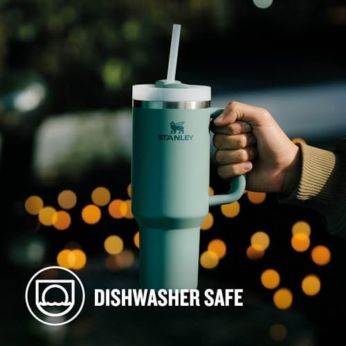 Stanley Quencher H2.0 FlowState Tumbler 1.2L - Cold For 11 Hours - Iced For 48 Hours - Water Bottle with Straw, Handle and Lid - Dishwasher Safe - Travel Mug For Cold or Hot Drinks - Shale