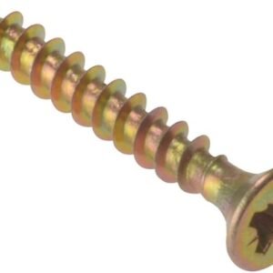 ForgeFix Multi-Purpose Single Thread Screws | 5.0 x 100mm | Zinc Yellow Passivated | Box 100