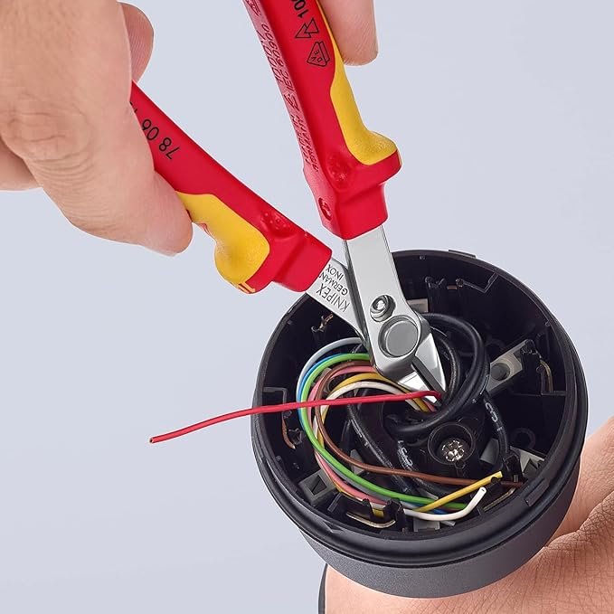 KNIPEX Electronic Super Knips Electronics Diagonal Cutter, 125 mm, VDE, Soft Wire(Copper) to 1.6 mm, Medium Hard Wire to 1 mm, 78 06 125